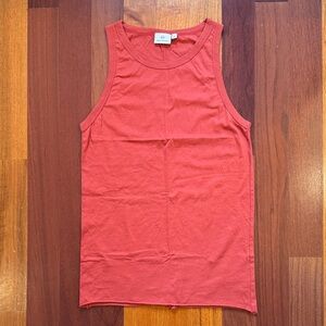 AG Adriano Goldschmied | Copper Crewneck Tank w/ Raw Hem NWOT | Size Medium